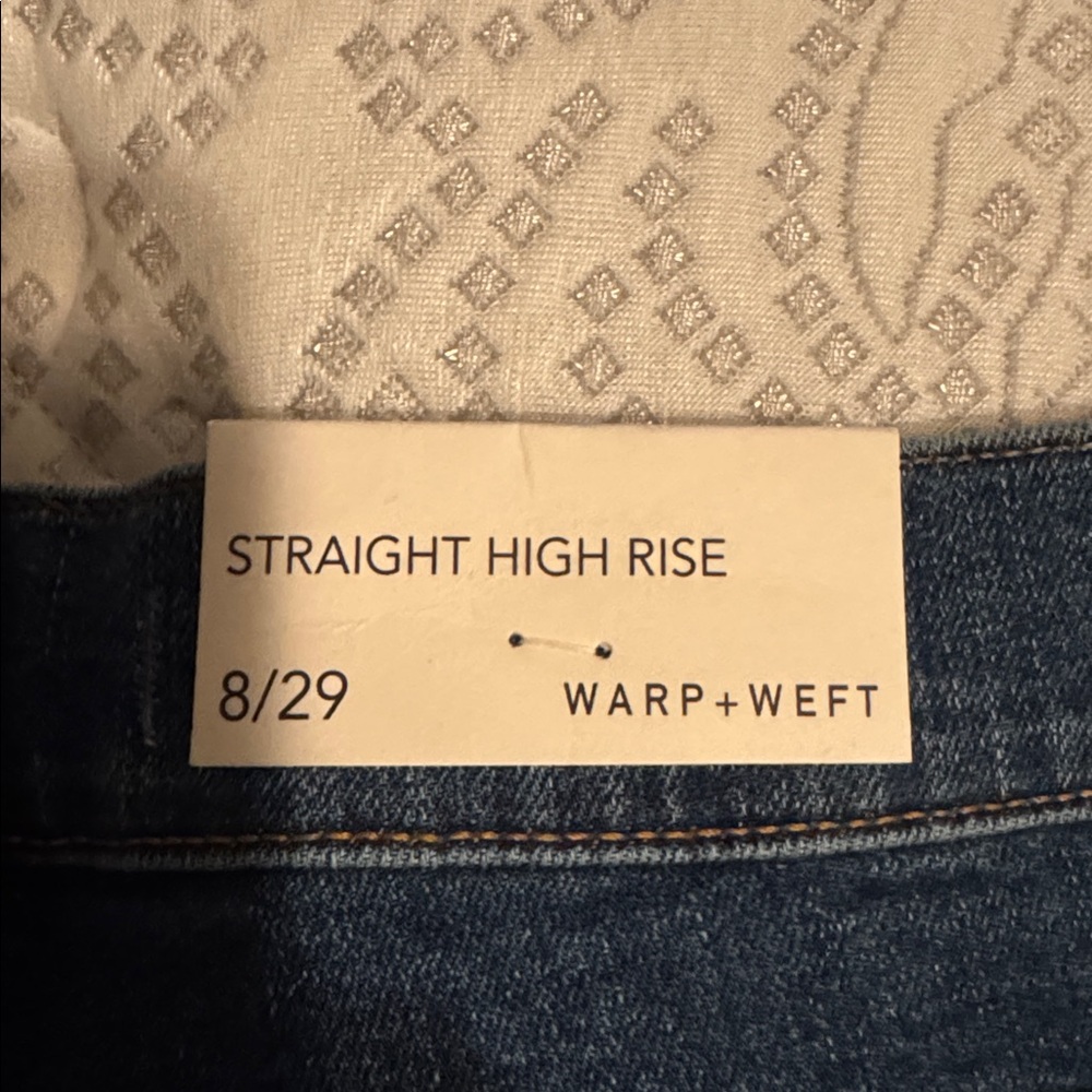 Warp + Weft Medium Blue High Rise Jeans 8/29 new 2 pair - Picture 4 of 6
